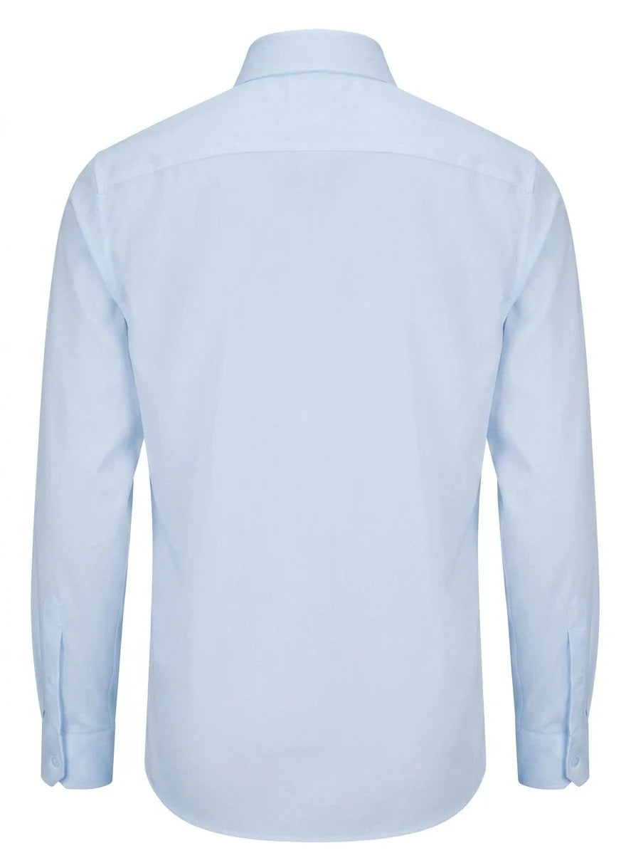 Camicia elegante da uomo a maniche lunghe con bottoni - Blu