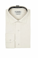 Camicia elegante da uomo a maniche lunghe con bottoni - Crema