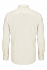 Camicia elegante da uomo a maniche lunghe con bottoni - Crema