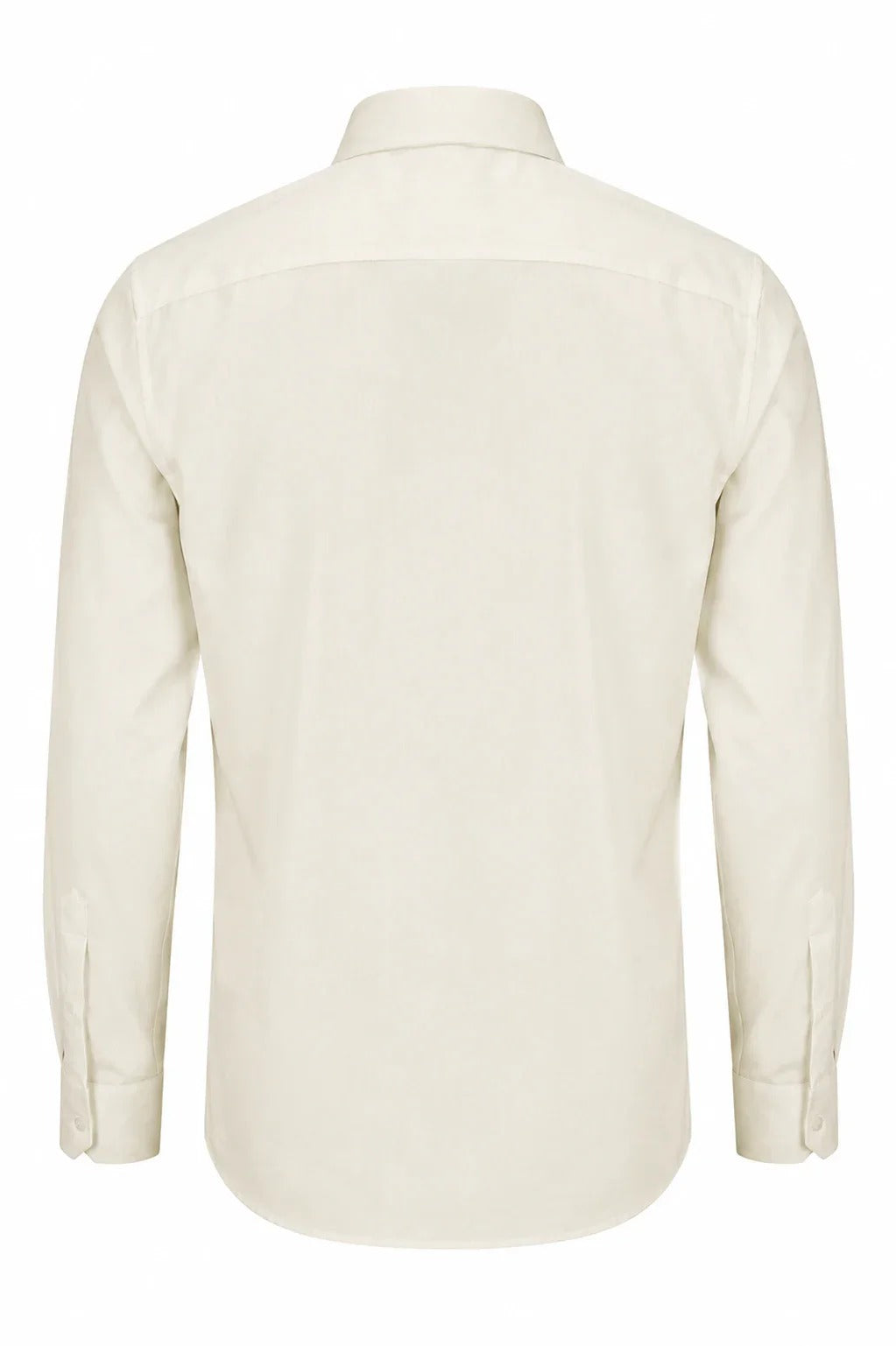 Camicia elegante da uomo a maniche lunghe con bottoni - Crema