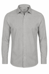 Camicia elegante da uomo a maniche lunghe con bottoni - grigia