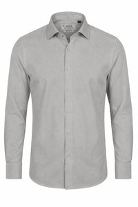 Camicia elegante da uomo a maniche lunghe con bottoni - grigia