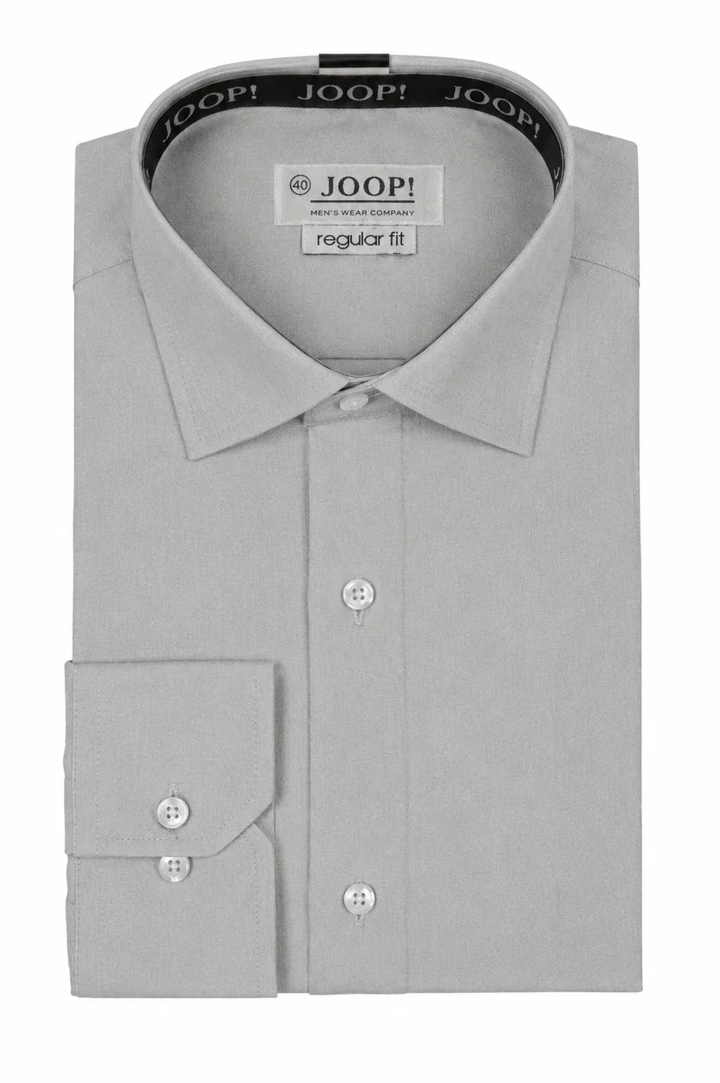 Camicia elegante da uomo a maniche lunghe con bottoni - grigia