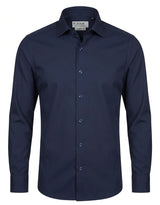 Camicia elegante da uomo a maniche lunghe con bottoni - Blu navy