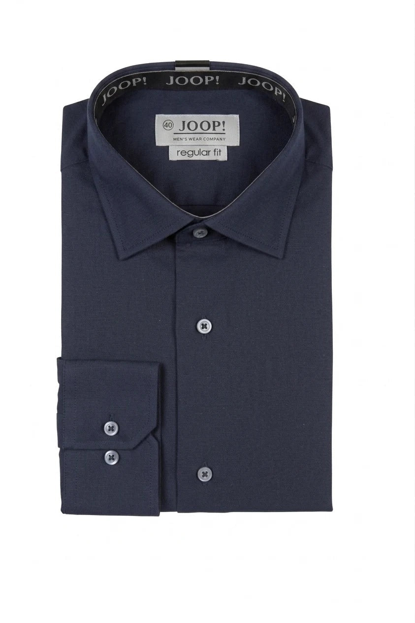 Camicia elegante da uomo a maniche lunghe con bottoni - Blu navy