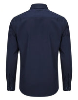 Camicia elegante da uomo a maniche lunghe con bottoni - Blu navy