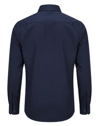 Camicia elegante da uomo a maniche lunghe con bottoni - Blu navy