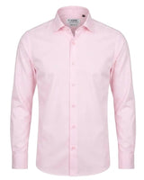 Camicia elegante da uomo a maniche lunghe con bottoni - Rosa
