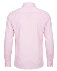 Camicia elegante da uomo a maniche lunghe con bottoni - Rosa