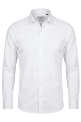 Camicia elegante da uomo a maniche lunghe con bottoni - Bianca