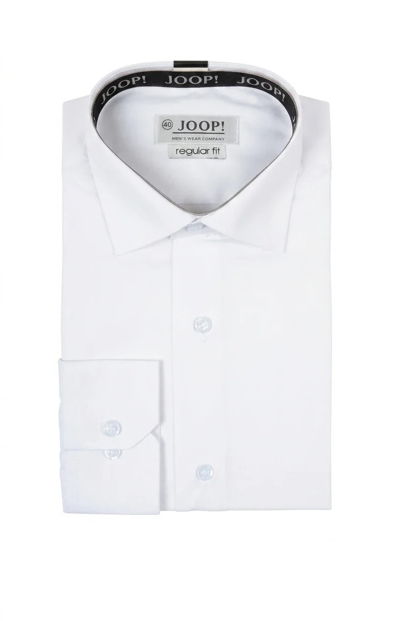 Camicia elegante da uomo a maniche lunghe con bottoni - Bianca