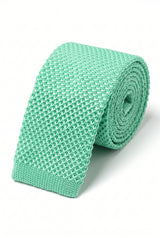 Cravatta da uomo in maglia verde menta