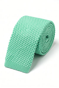 Cravatta da uomo in maglia verde menta