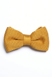 Papillon da uomo in maglia color senape