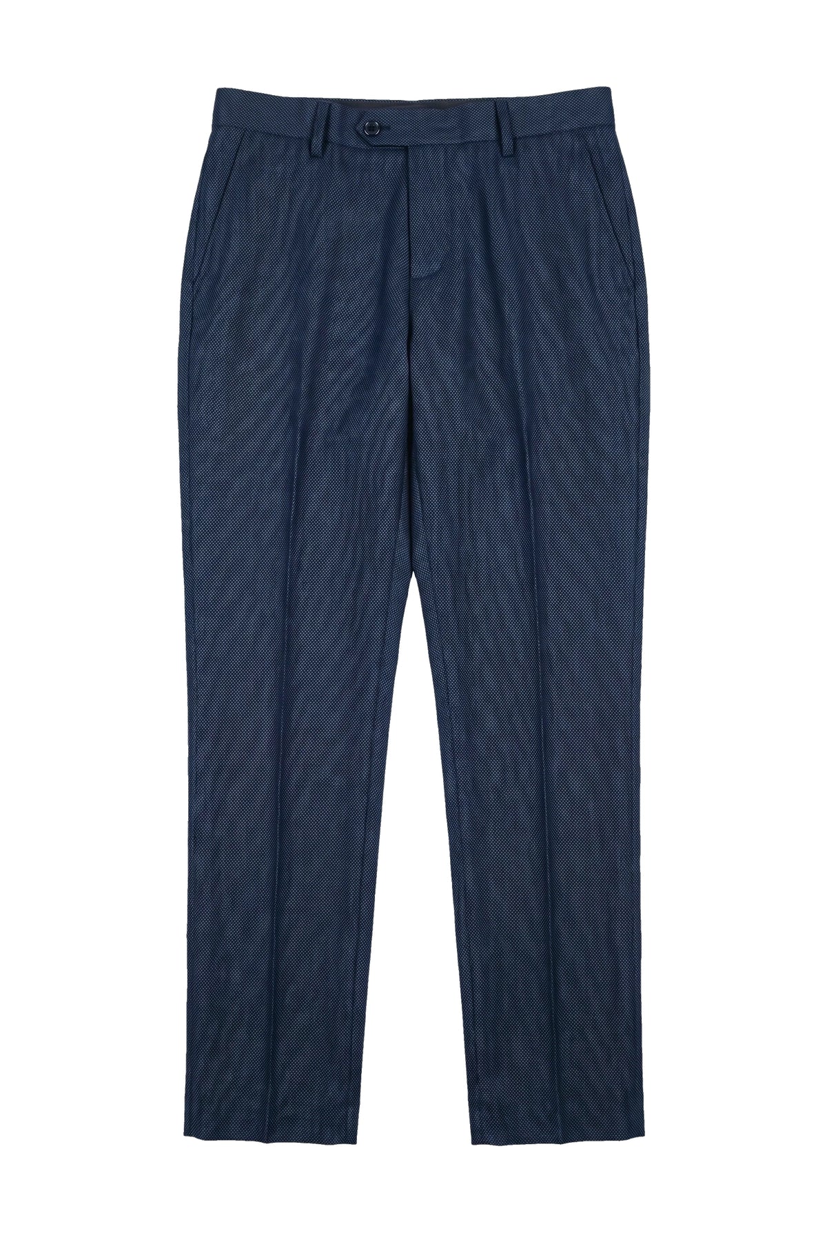 Arthur - Pantaloni da uomo blu navy Birdseye