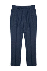 Arthur - Pantaloni da uomo blu navy Birdseye