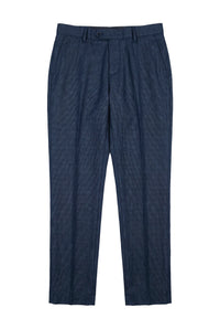 Arthur - Pantaloni da uomo blu navy Birdseye