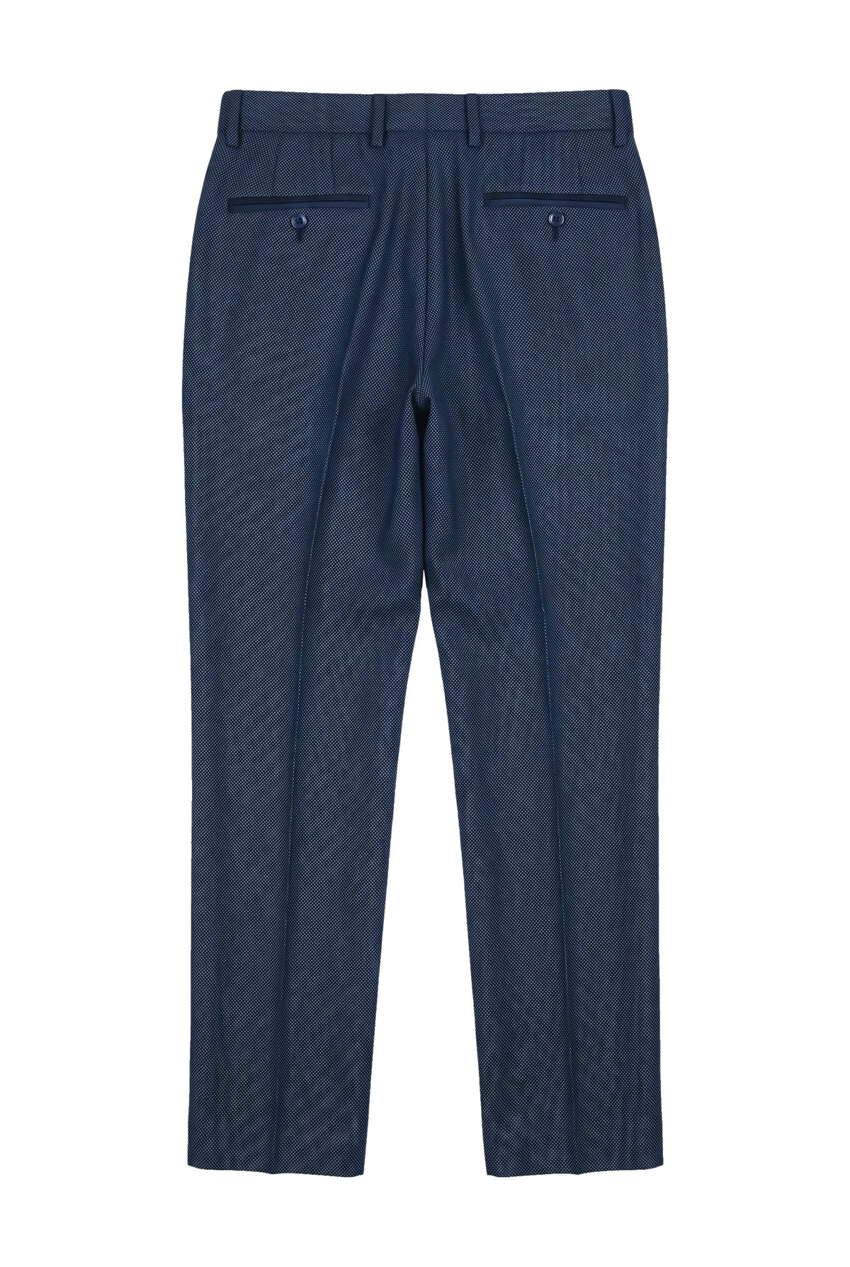 Arthur - Pantaloni da uomo blu navy Birdseye