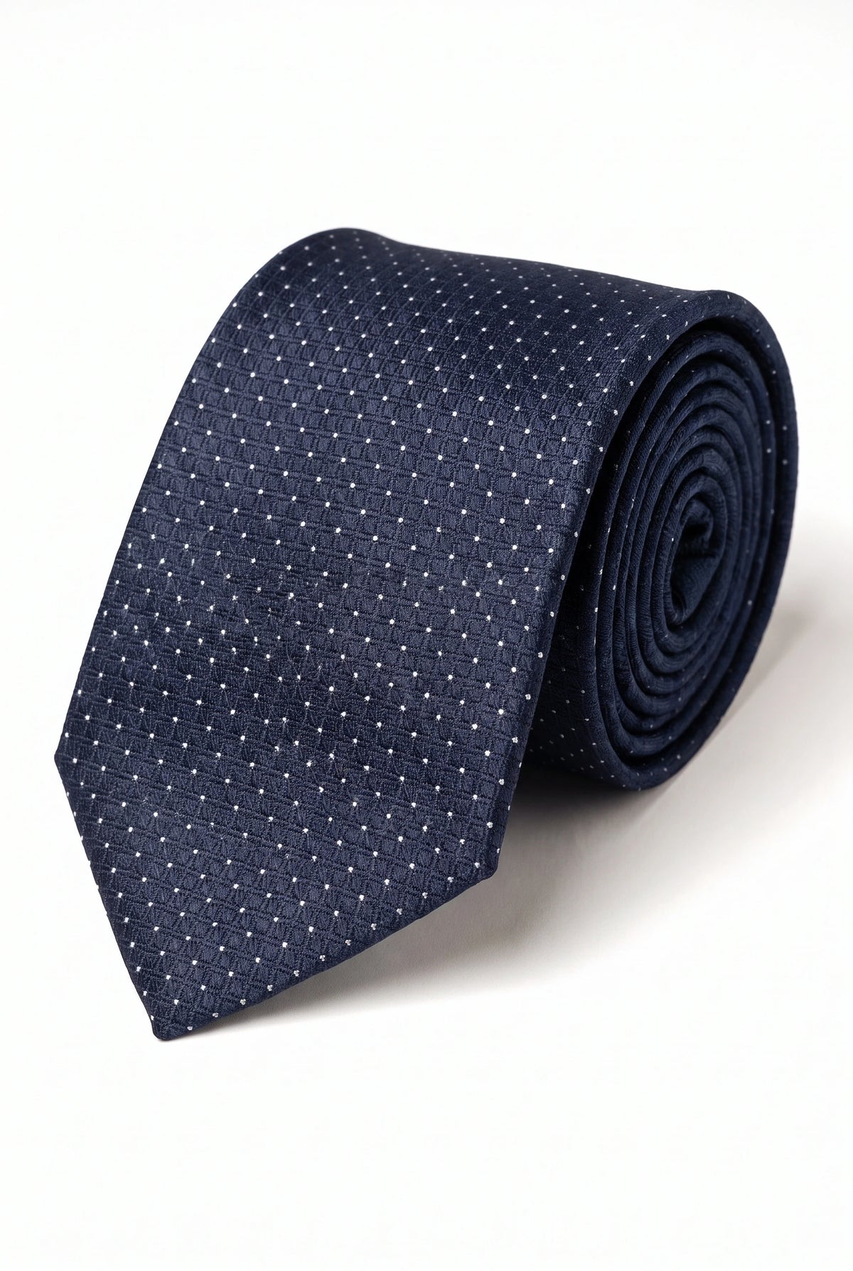 Cravatta a quadri blu navy da uomo