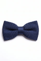 Papillon da uomo blu navy in maglia