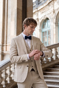 Papillon da uomo blu navy in maglia