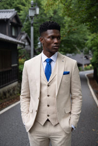 Set regalo con cravatta da uomo blu navy con motivo paisley