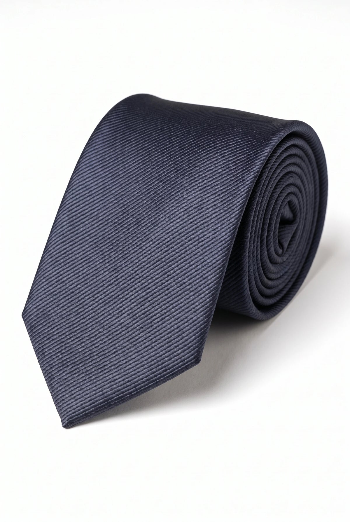 Cravatta da uomo blu navy, slim, tinta unita, 6 cm