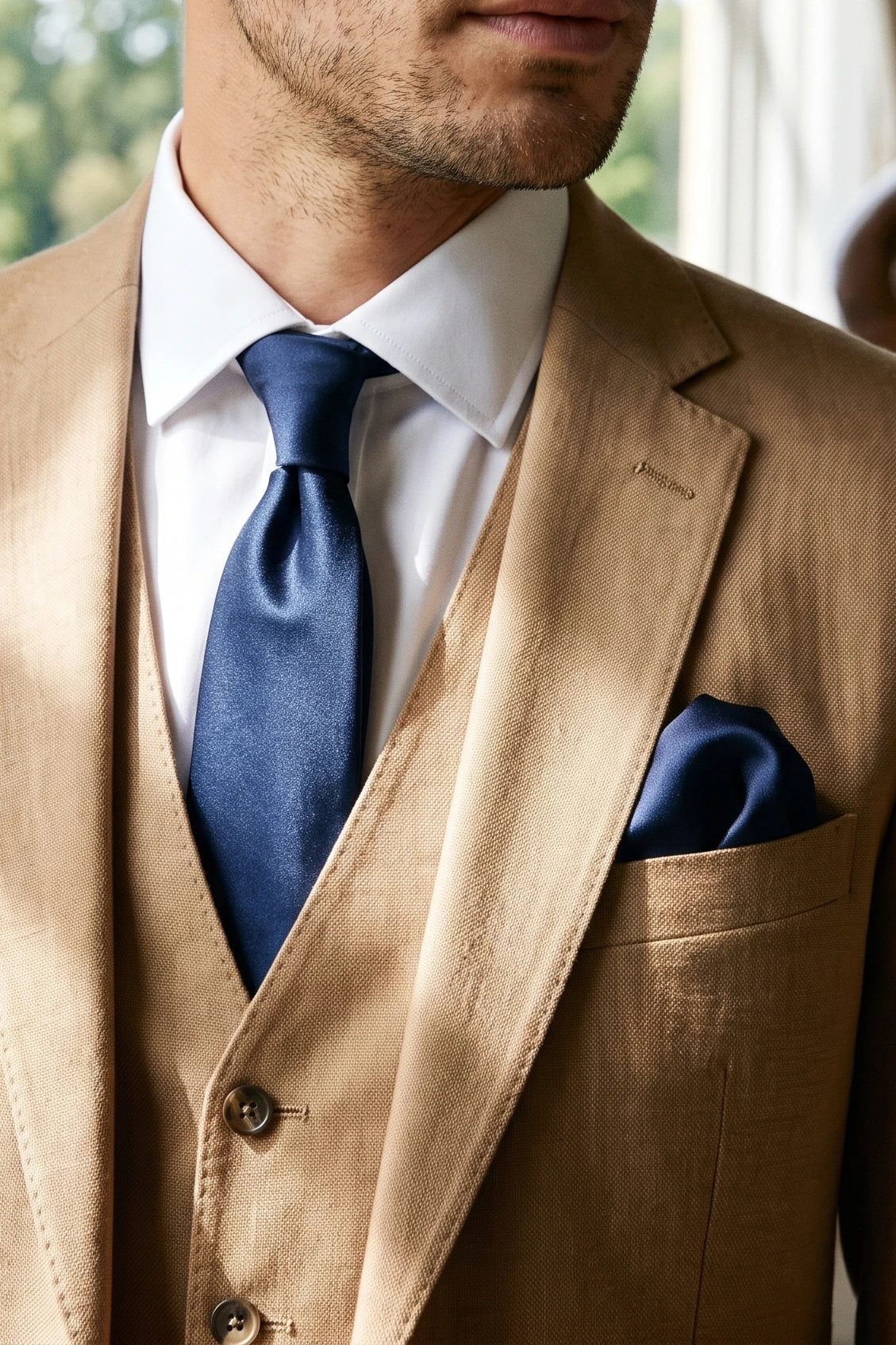 Set di cravatte blu navy da uomo