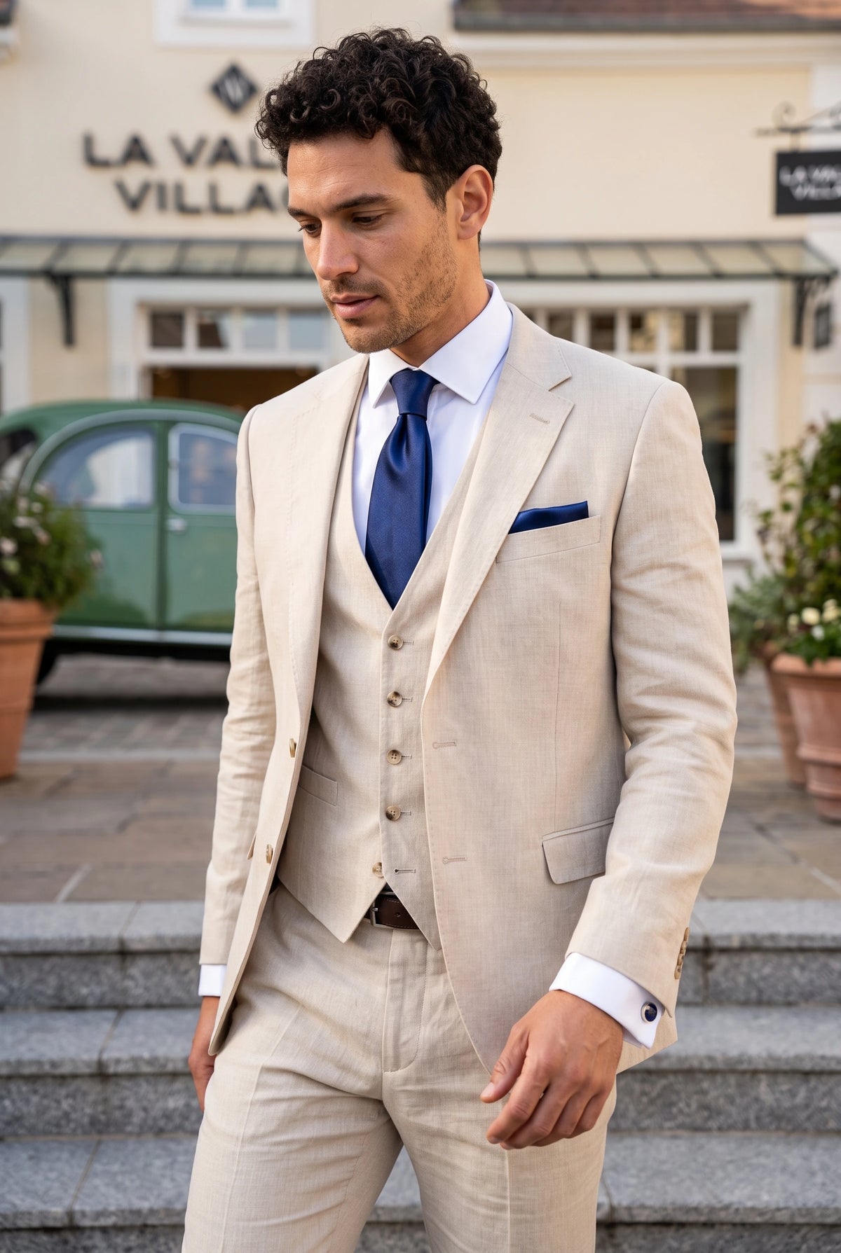 Set di cravatte blu navy da uomo