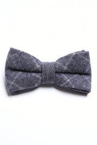 Papillon da uomo in tweed blu navy