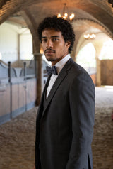 Papillon da uomo in tweed blu navy