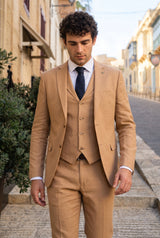 Cravatta da uomo in tweed di misto lana blu navy