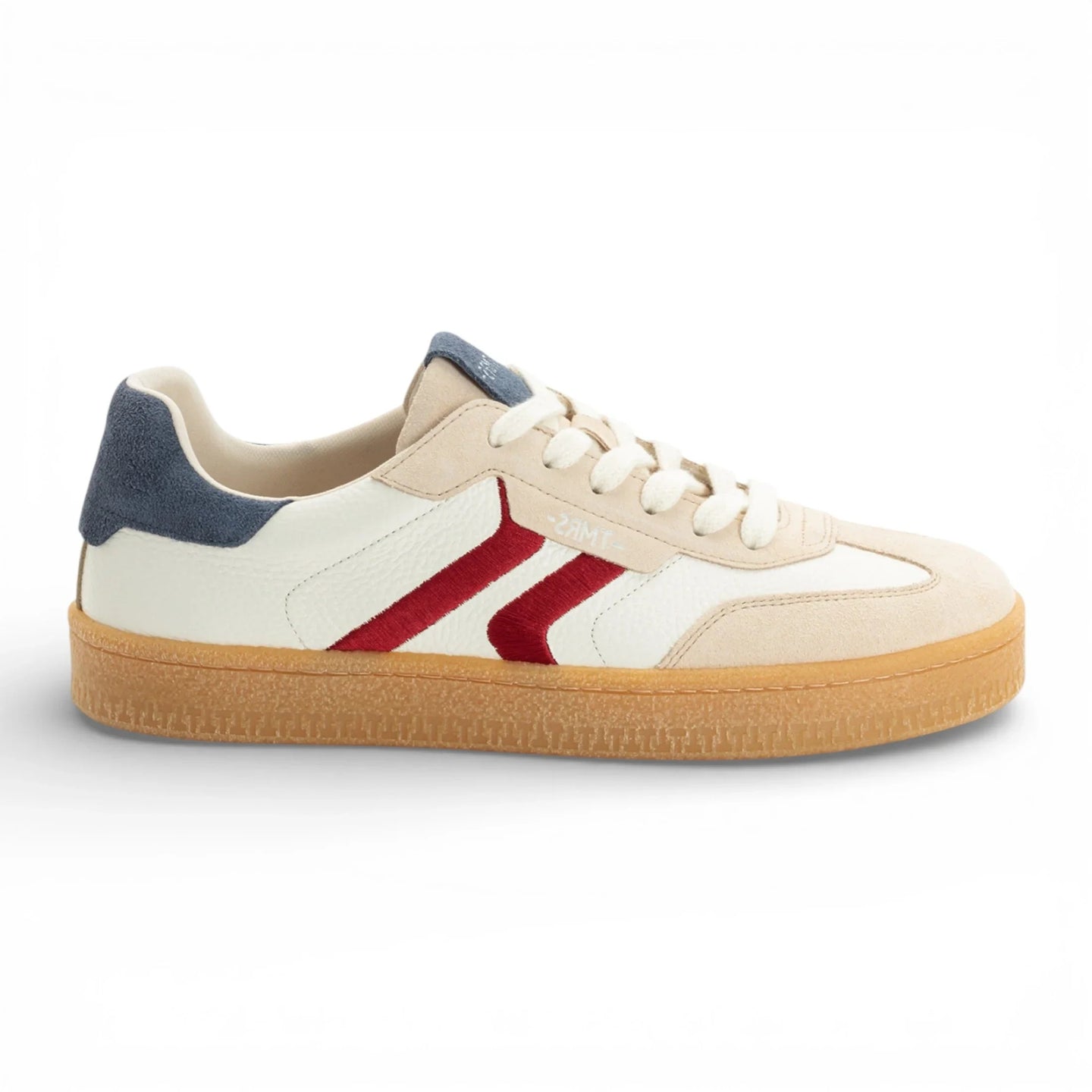Sneakers da uomo Off-White in pelle con striscia rossa