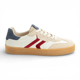 Sneakers da uomo Off-White in pelle con striscia rossa
