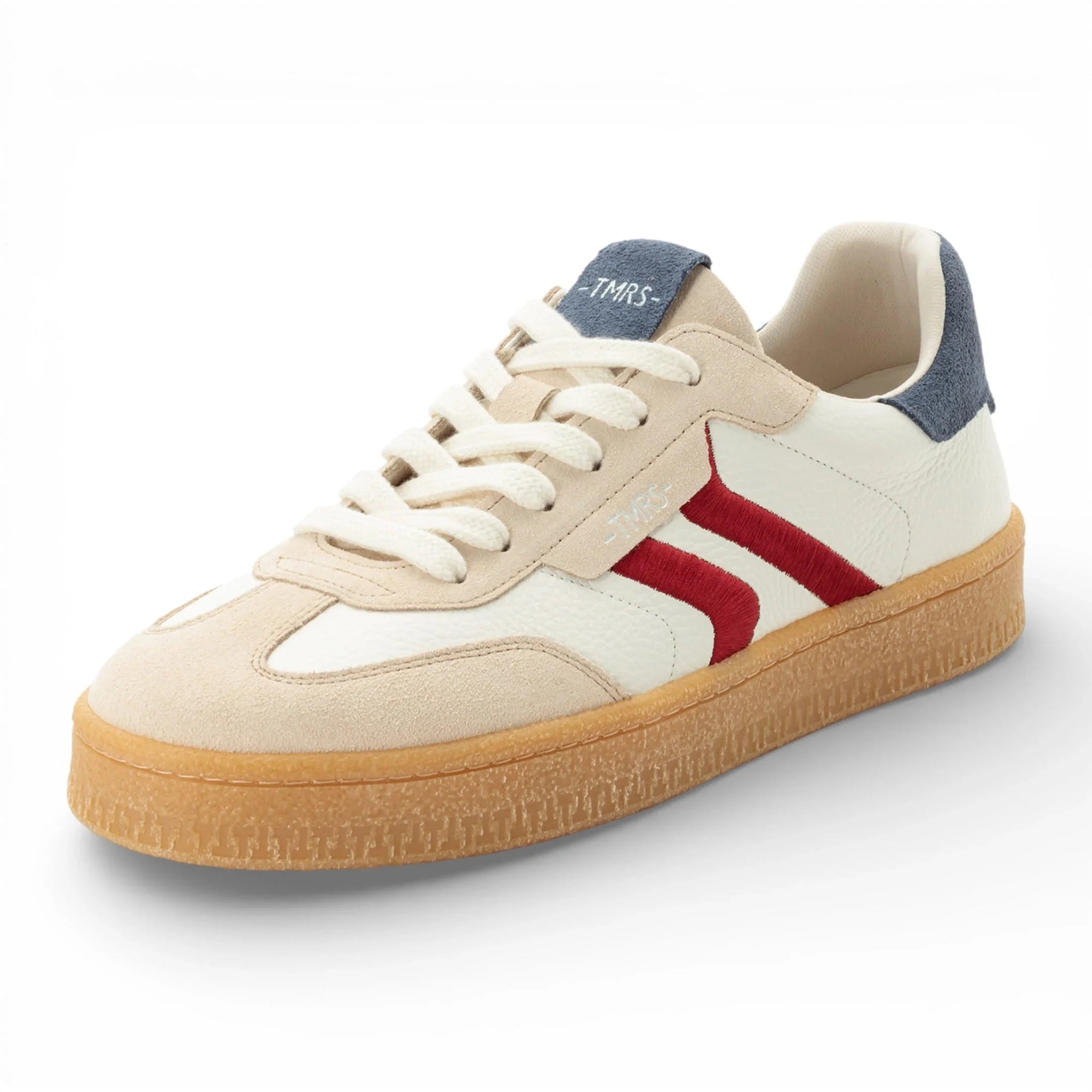 Sneakers da uomo Off-White in pelle con striscia rossa