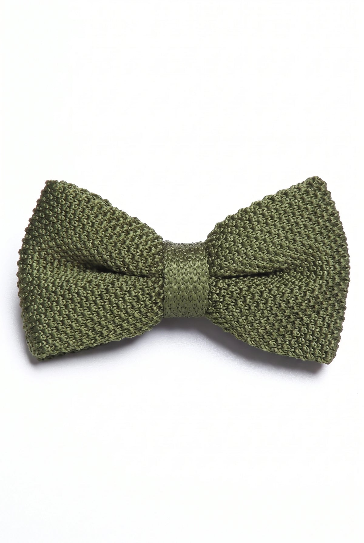 Papillon da uomo in maglia verde oliva
