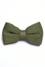 Papillon da uomo in maglia verde oliva