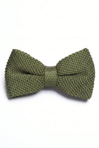 Papillon da uomo in maglia verde oliva