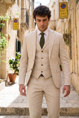Cravatta da uomo in maglia verde oliva