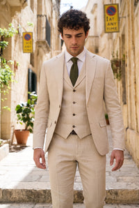 Cravatta da uomo in maglia verde oliva