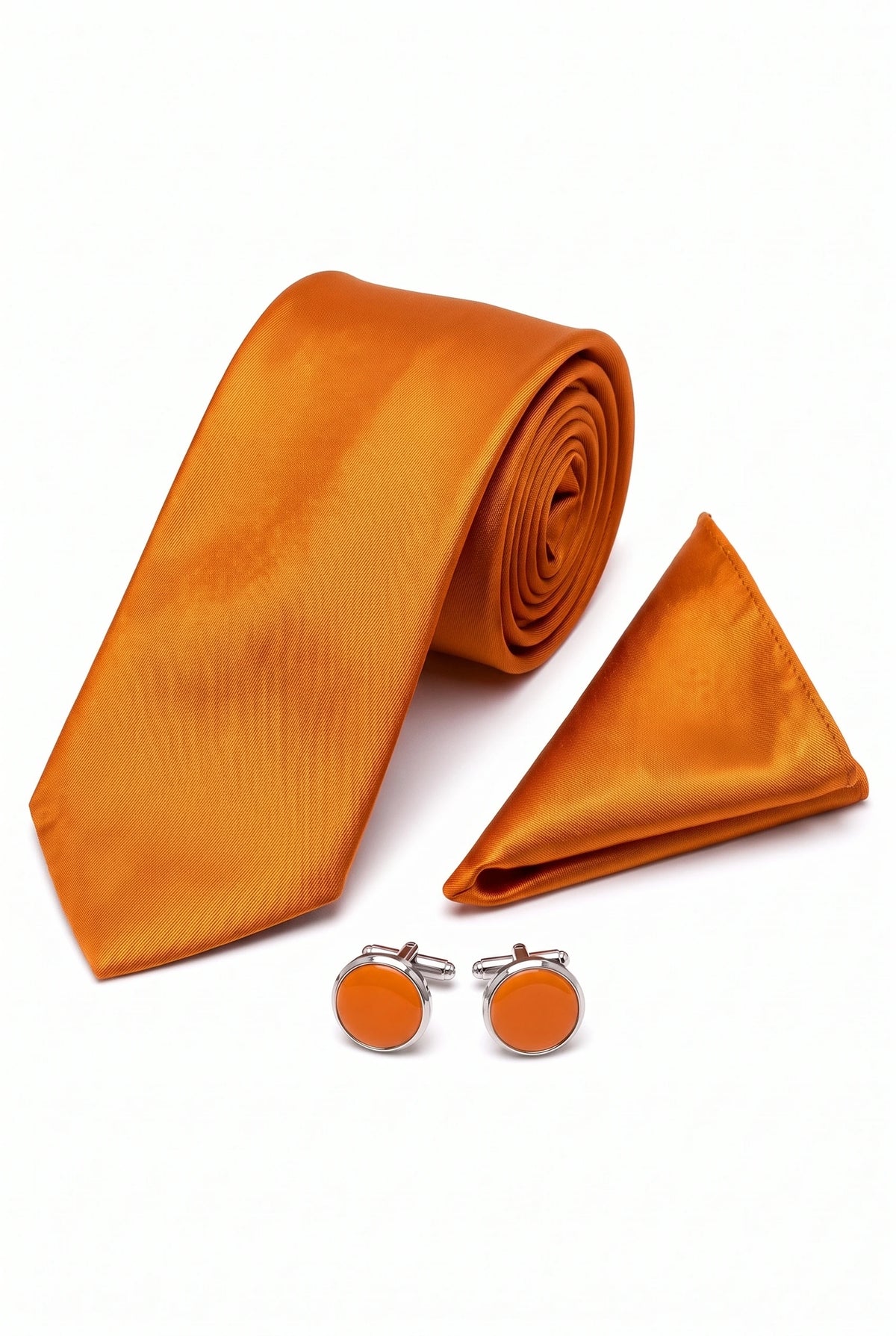 Set di cravatte arancioni da uomo