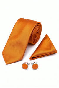 Set di cravatte arancioni da uomo