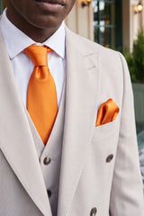Set di cravatte arancioni da uomo