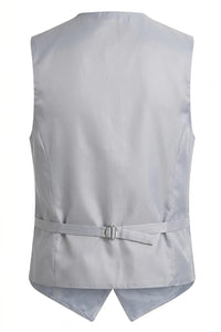 Completo da uomo a 3 pezzi con papillon, fazzoletto e gilet con stampa floreale Paisley - Sky