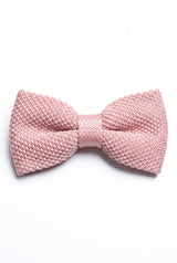 Papillon da uomo rosa lavorato a maglia