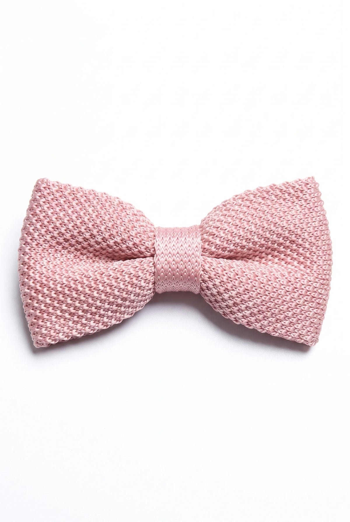 Papillon da uomo rosa lavorato a maglia