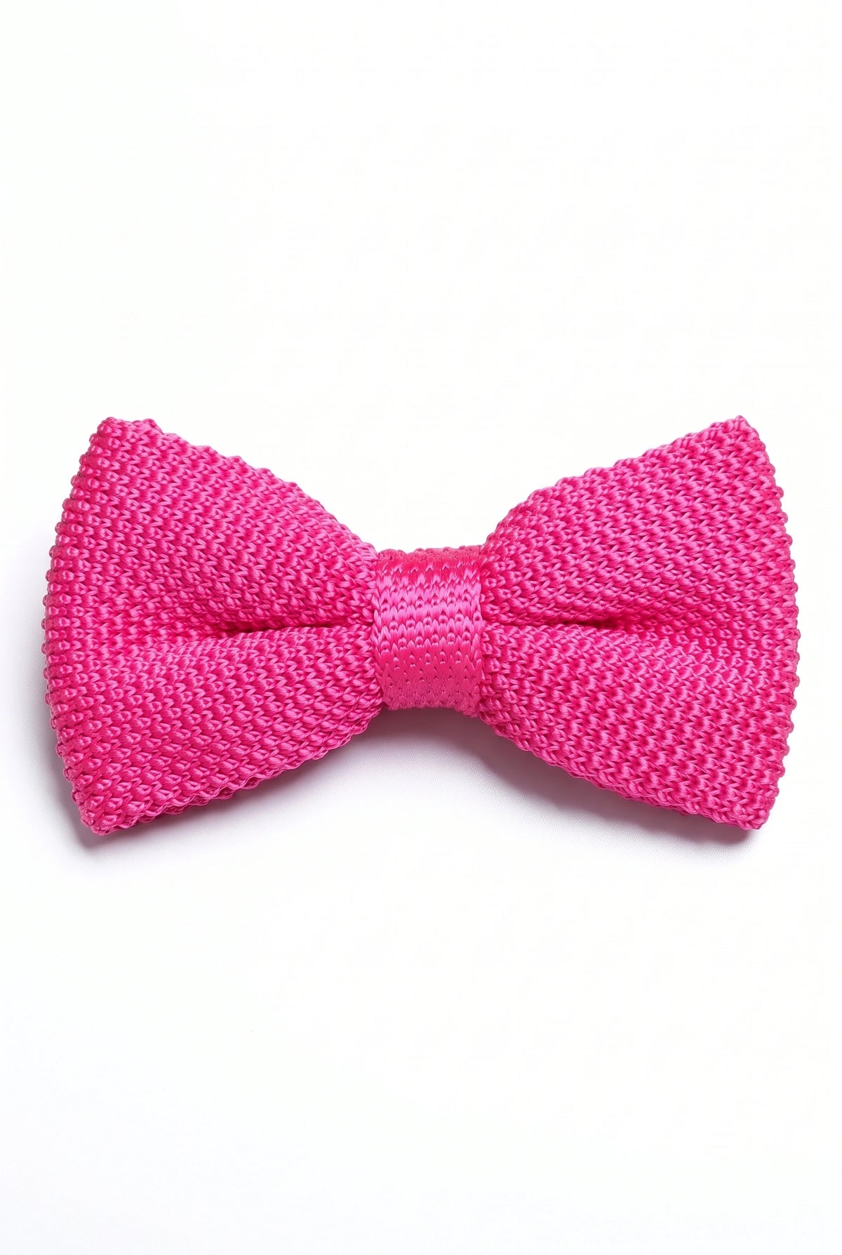 Papillon da uomo rosa lavorato a maglia