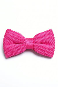 Papillon da uomo rosa lavorato a maglia