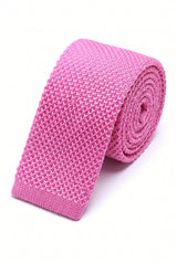 Cravatta da uomo rosa in maglia