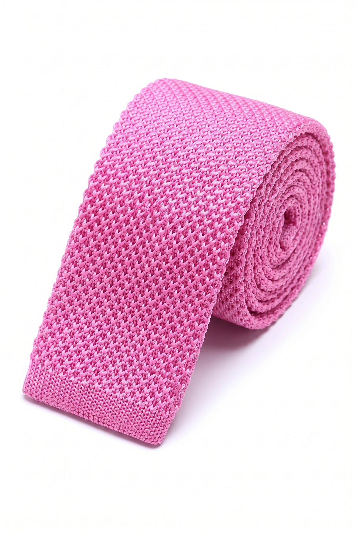 Cravatta da uomo rosa in maglia